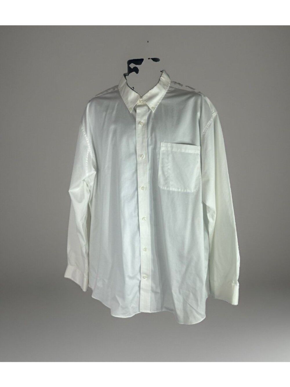 Duluth Trading Co Wrinkle Fighter Dress Shirt Men's XXL White Cotton Button down